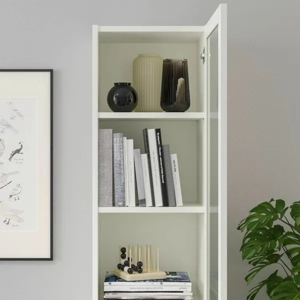 Dulap cu vitrină Ikea Billy/Oxberg Sticlă / White photo 5