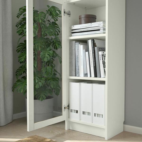 Dulap cu vitrină Ikea Billy/Oxberg Sticlă / White photo 7