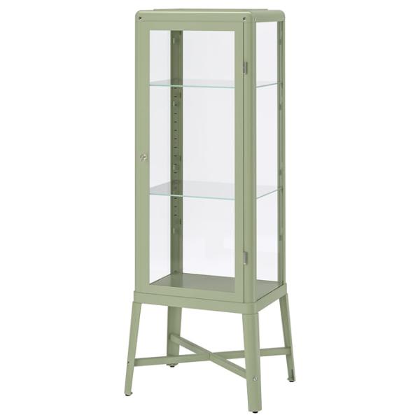 Dulap cu vitrină Ikea Fabrikor Sticlă / Gray-green photo 1 Dulap cu vitrină Ikea Fabrikor Sticlă / Gray-green photo 1