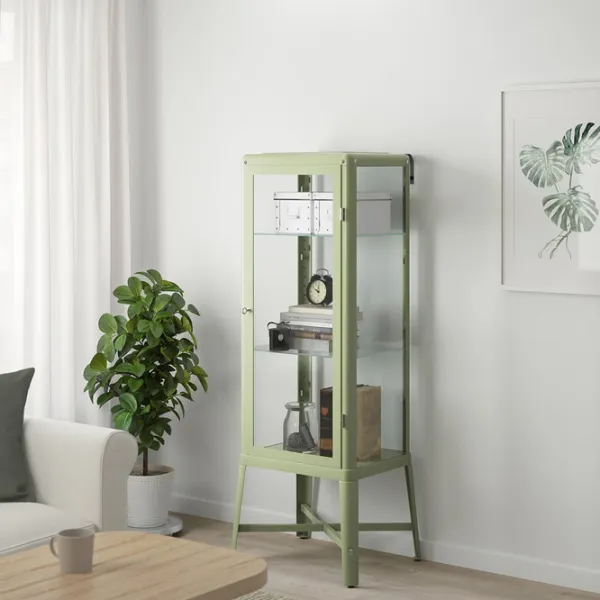 Dulap cu vitrină Ikea Fabrikor Sticlă / Gray-green photo 2 Dulap cu vitrină Ikea Fabrikor Sticlă / Gray-green photo 2