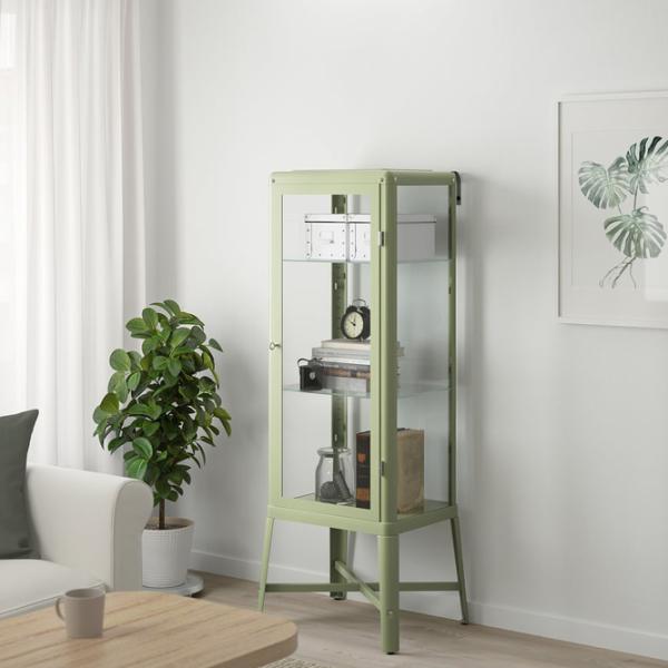 Dulap cu vitrină Ikea Fabrikor Sticlă / Gray-green photo 2 Dulap cu vitrină Ikea Fabrikor Sticlă / Gray-green photo 2