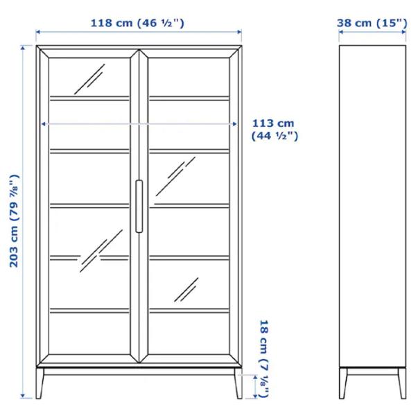 Dulap cu vitrină Ikea Regissor  Sticlă / Brown photo 2