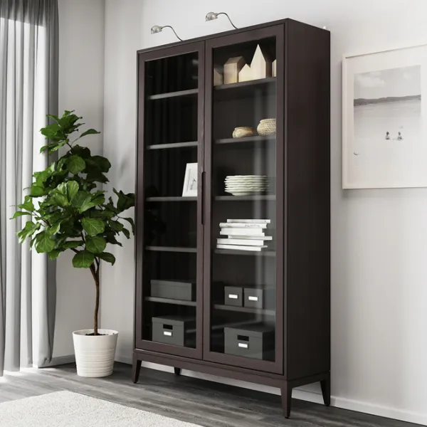 Dulap cu vitrină Ikea Regissor  Sticlă / Brown photo 3