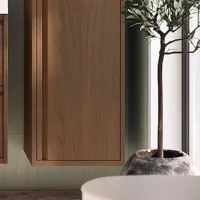 Шкаф пенал Ikea Angsjon Настенная / ДСП / Имитация Коричневого Дуба photo 3