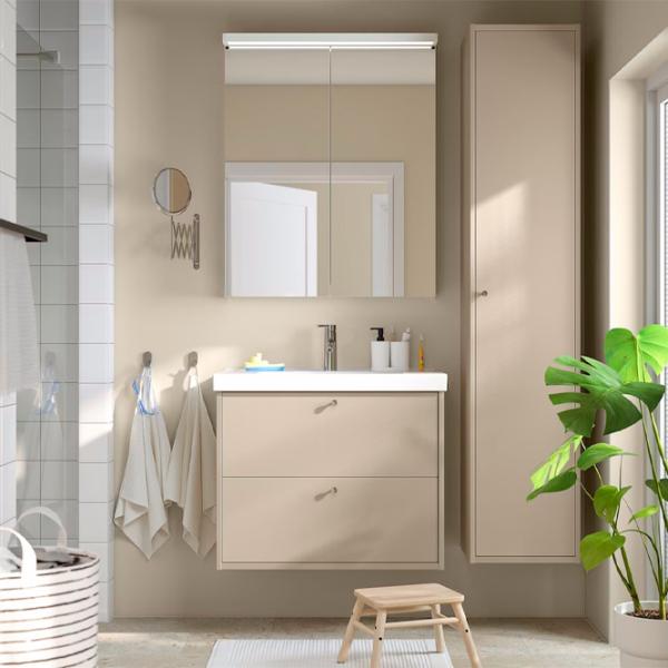 Шкаф пенал Ikea Havback Настенная / ДСП / Бежевый photo 2 Шкаф пенал Ikea Havback Настенная / ДСП / Бежевый photo 2