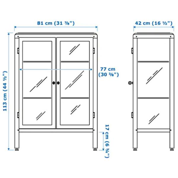 Витрина для гостиной Ikea Fabrikor Стекло / Светло-желтый photo 4