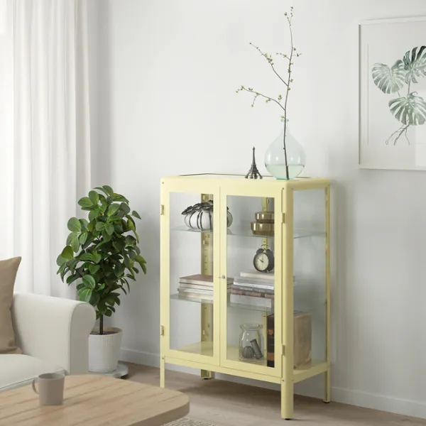 Витрина для гостиной Ikea Fabrikor Стекло / Светло-желтый photo 5
