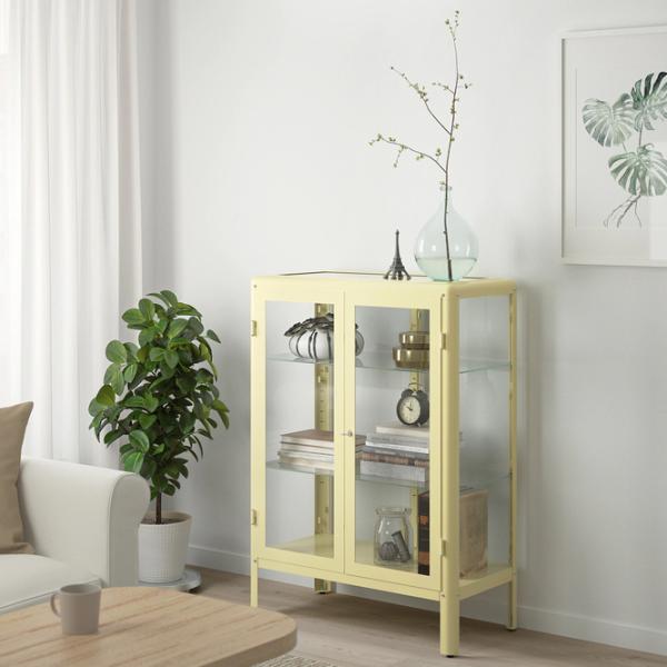 Витрина для гостиной Ikea Fabrikor Стекло / Светло-желтый photo 5