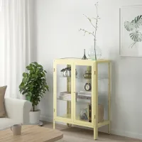 Витрина для гостиной Ikea Fabrikor Стекло / Светло-желтый photo 5