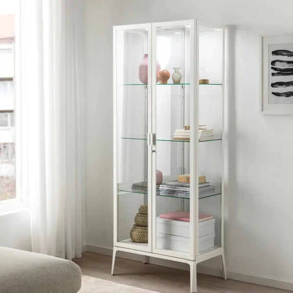 Витрина для гостиной Ikea Milsbo Металл / White photo 2 Витрина для гостиной Ikea Milsbo Металл / White photo 2