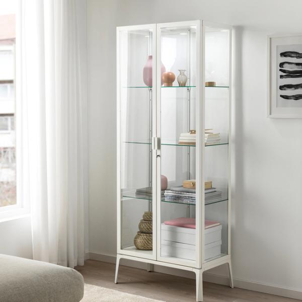 Витрина для гостиной Ikea Milsbo Металл / White photo 2 Витрина для гостиной Ikea Milsbo Металл / White photo 2