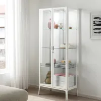 Dulap cu vitrină Ikea Milsbo Metal / White photo 2
