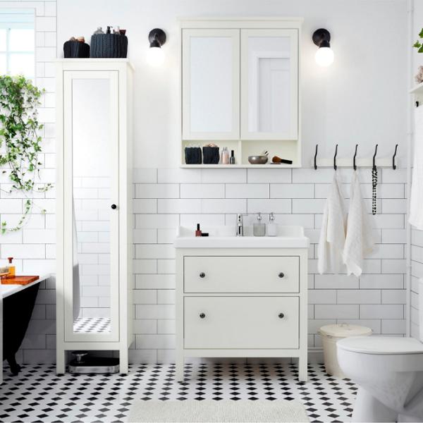 Шкаф пенал Ikea Hemnes Напольная / МДФ / Белый photo 4 Шкаф пенал Ikea Hemnes Напольная / МДФ / Белый photo 4