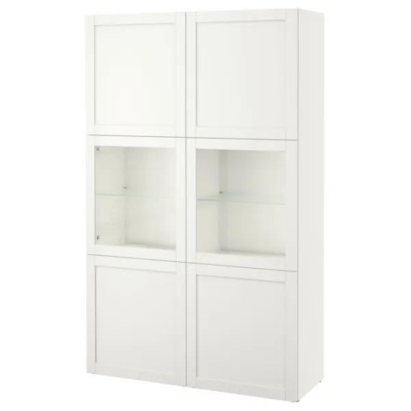 Dulap cu vitrină Ikea Besta PAL / White photo 1 Dulap cu vitrină Ikea Besta PAL / White photo 1