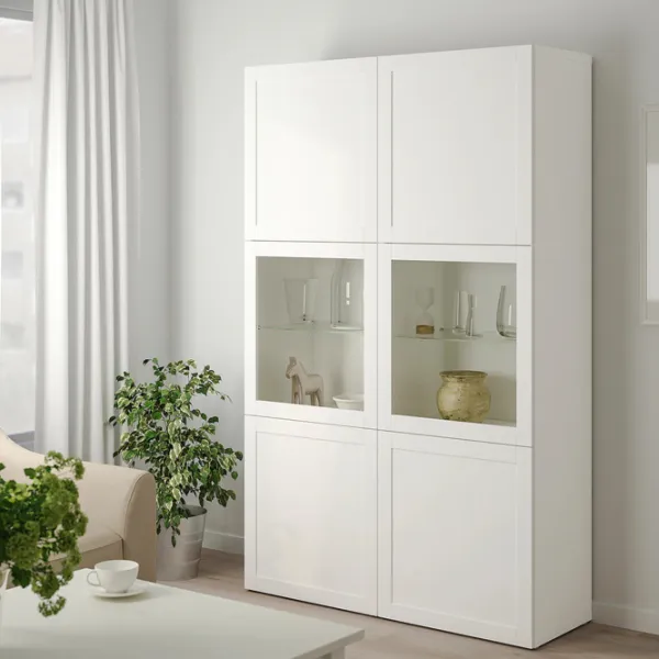 Dulap cu vitrină Ikea Besta PAL / White photo 2 Dulap cu vitrină Ikea Besta PAL / White photo 2