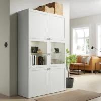 Dulap cu vitrină Ikea Besta PAL / White photo 7