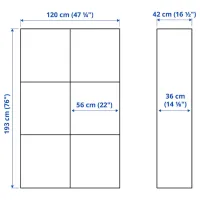 Dulap cu vitrină Ikea Besta PAL / White photo 8