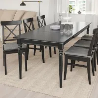 Set masă și scaune Ikea Ingatorp/Ingolf Dreptunghiulară / PAL / Black photo 8