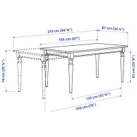 Set masă și scaune Ikea Ingatorp/Ingolf Dreptunghiulară / PAL / Black photo 9
