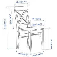Set masă și scaune Ikea Ingatorp/Ingolf Dreptunghiulară / PAL / Black photo 10