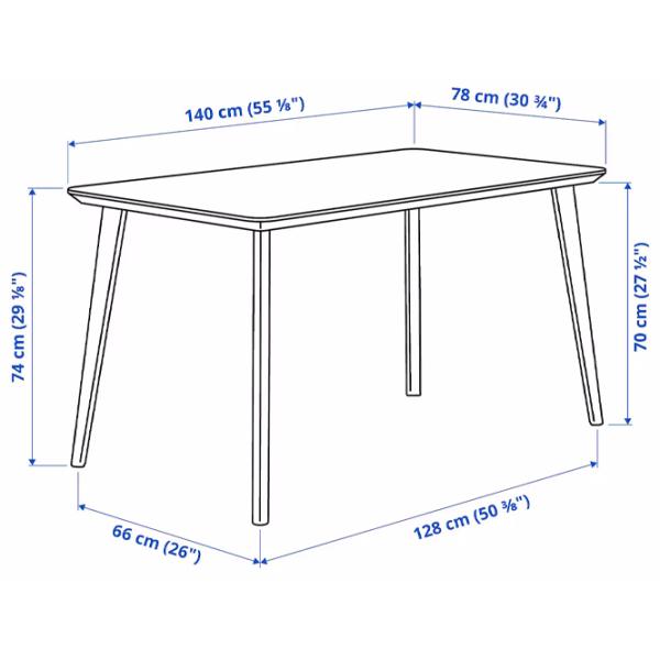 Set masă și scaune Ikea Lisabo Dreptunghiulară / PAL / Ash Veneer photo 9 Set masă și scaune Ikea Lisabo Dreptunghiulară / PAL / Ash Veneer photo 9