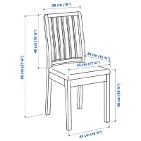 Set masă și scaune Ikea Ekedalen/Orrsta Dreptunghiulară / PAL / White photo 10