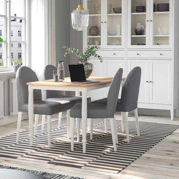 Set masă și scaune Ikea Danderyd/Vissle Dreptunghiulară / MDF / Oak veneer photo 4 Set masă și scaune Ikea Danderyd/Vissle Dreptunghiulară / MDF / Oak veneer photo 4