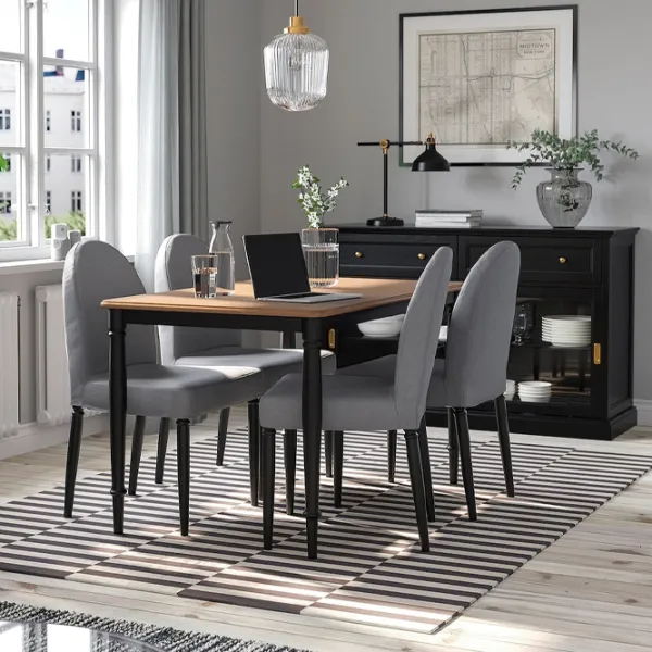 Set masă și scaune Ikea Danderyd/Vissle Dreptunghiulară / MDF / Black photo 7 Set masă și scaune Ikea Danderyd/Vissle Dreptunghiulară / MDF / Black photo 7