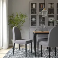 Set masă și scaune Ikea Danderyd/Vissle Dreptunghiulară / MDF / Black photo 8