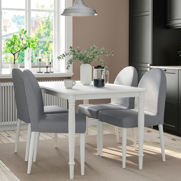 Set masă și scaune Ikea Danderyd/Vissle Dreptunghiulară / MDF / White photo 5 Set masă și scaune Ikea Danderyd/Vissle Dreptunghiulară / MDF / White photo 5