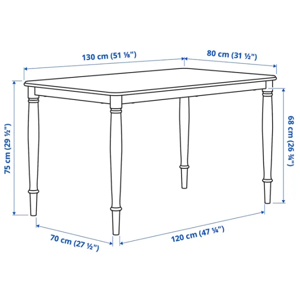 Set masă și scaune Ikea Danderyd/Vissle Dreptunghiulară / MDF / White photo 6 Set masă și scaune Ikea Danderyd/Vissle Dreptunghiulară / MDF / White photo 6