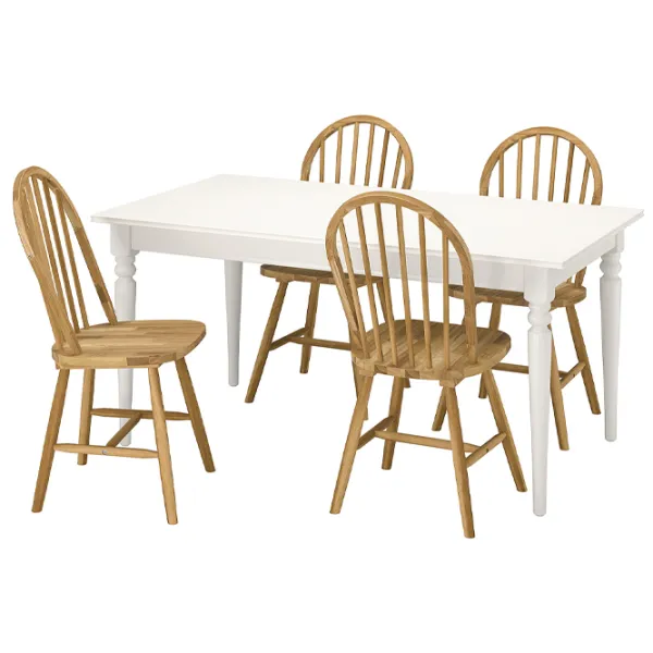 Set masă și scaune Ikea Ingatorp/Skogsta Dreptunghiulară / PAL / White photo 1 Set masă și scaune Ikea Ingatorp/Skogsta Dreptunghiulară / PAL / White photo 1