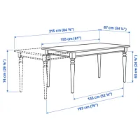 Set masă și scaune Ikea Ingatorp/Skogsta Dreptunghiulară / PAL / Black photo 10
