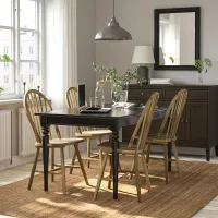 Set masă și scaune Ikea Ingatorp/Skogsta Dreptunghiulară / PAL / Black photo 12