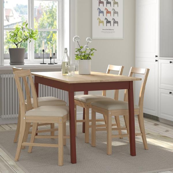 Set masă și scaune Ikea Pinntorp/Katorp Dreptunghiulară / Lemn / Beige photo 8 Set masă și scaune Ikea Pinntorp/Katorp Dreptunghiulară / Lemn / Beige photo 8