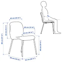 Обеденные стол со стульями Ikea Ekedalen/Karlpetter/Gunnared Прямоугольная / ДСП / Тёмно-коричневый photo 6