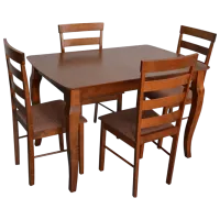 Set masă și scaune Evelin HV-29V/F-789 Dreptunghiulară / PAL / Burnish oak