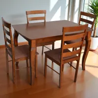 Set masă și scaune Evelin HV-29V/F-789 Dreptunghiulară / PAL / Burnish oak photo 6