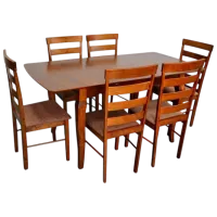 Set masă și scaune Evelin HV-29V/F-789 Dreptunghiulară / PAL / Burnish oak