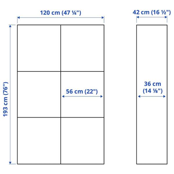 Dulap cu vitrină Ikea Besta PAL / Whitewashed Oak photo 6