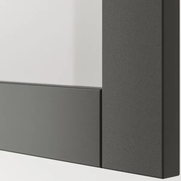 Dulap cu vitrină Ikea Besta PAL / Dark grey photo 5