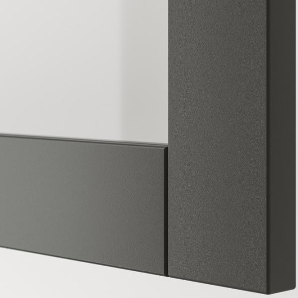 Dulap cu vitrină Ikea Besta PAL / Dark grey photo 5