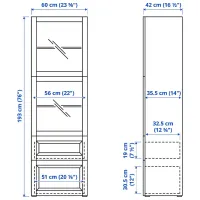 Dulap cu vitrină Ikea Besta PAL / Dark grey photo 6