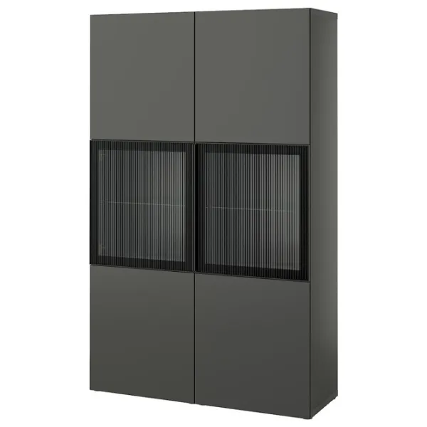 Dulap cu vitrină Ikea Besta Sticlă / Anthracite photo 1