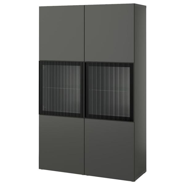 Dulap cu vitrină Ikea Besta Sticlă / Anthracite photo 1