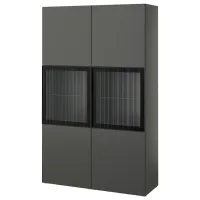 Витрина для гостиной Ikea Besta Стекло / Anthracite
