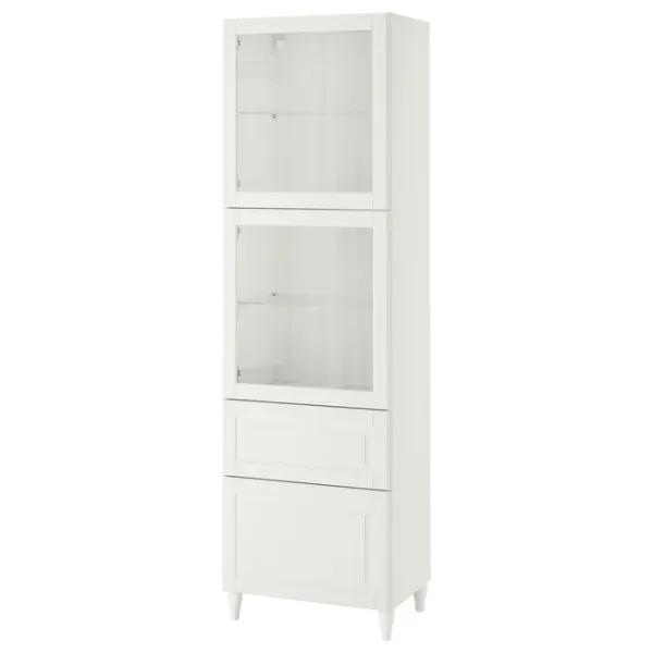 Dulap cu vitrină Ikea Besta/Smeviken/Ostvik/Kabbarp PAL / White photo 1
