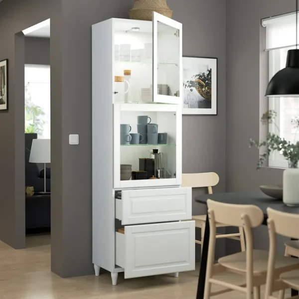 Dulap cu vitrină Ikea Besta/Smeviken/Ostvik/Kabbarp PAL / White photo 3