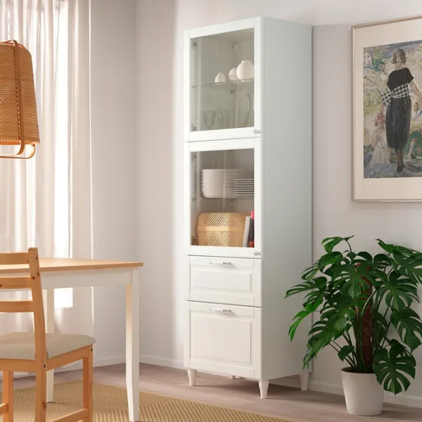 Dulap cu vitrină Ikea Besta/Smeviken/Ostvik/Kabbarp PAL / White photo 4