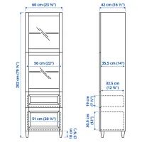 Dulap cu vitrină Ikea Besta/Smeviken/Ostvik/Kabbarp PAL / White photo 9